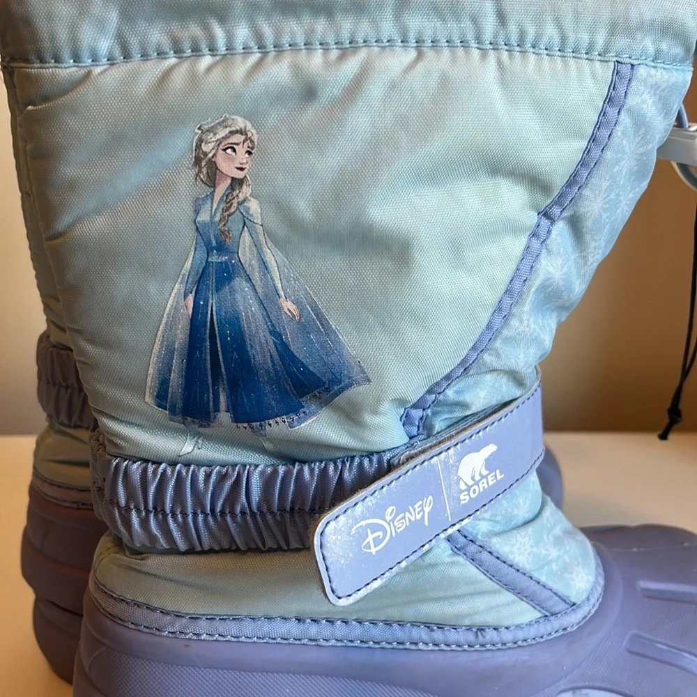 Sorel x Disney Flurry Frozen 2 Elsa Girls Snow Boots Size 3